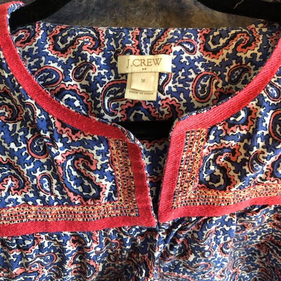 J. Crew Paisley Print Top - Picture 4 of 5
